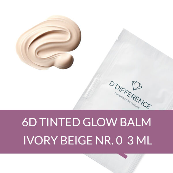 Sample of DDIFFERENCE Tinted Glow Balm in the lightest shade called ivory beige